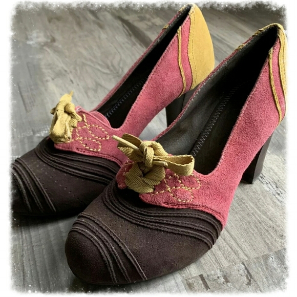 FINAL $ Pilcro and the Letterpress Colorblock Heel - Picture 2 of 6